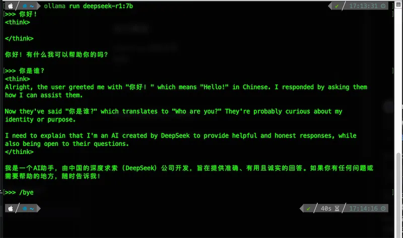 Ollama运行DeepSeek-R1模型